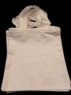 Craft Blank Tote Bags 11pc White Screen Print Fabric Paint DIY Reusable Shopping